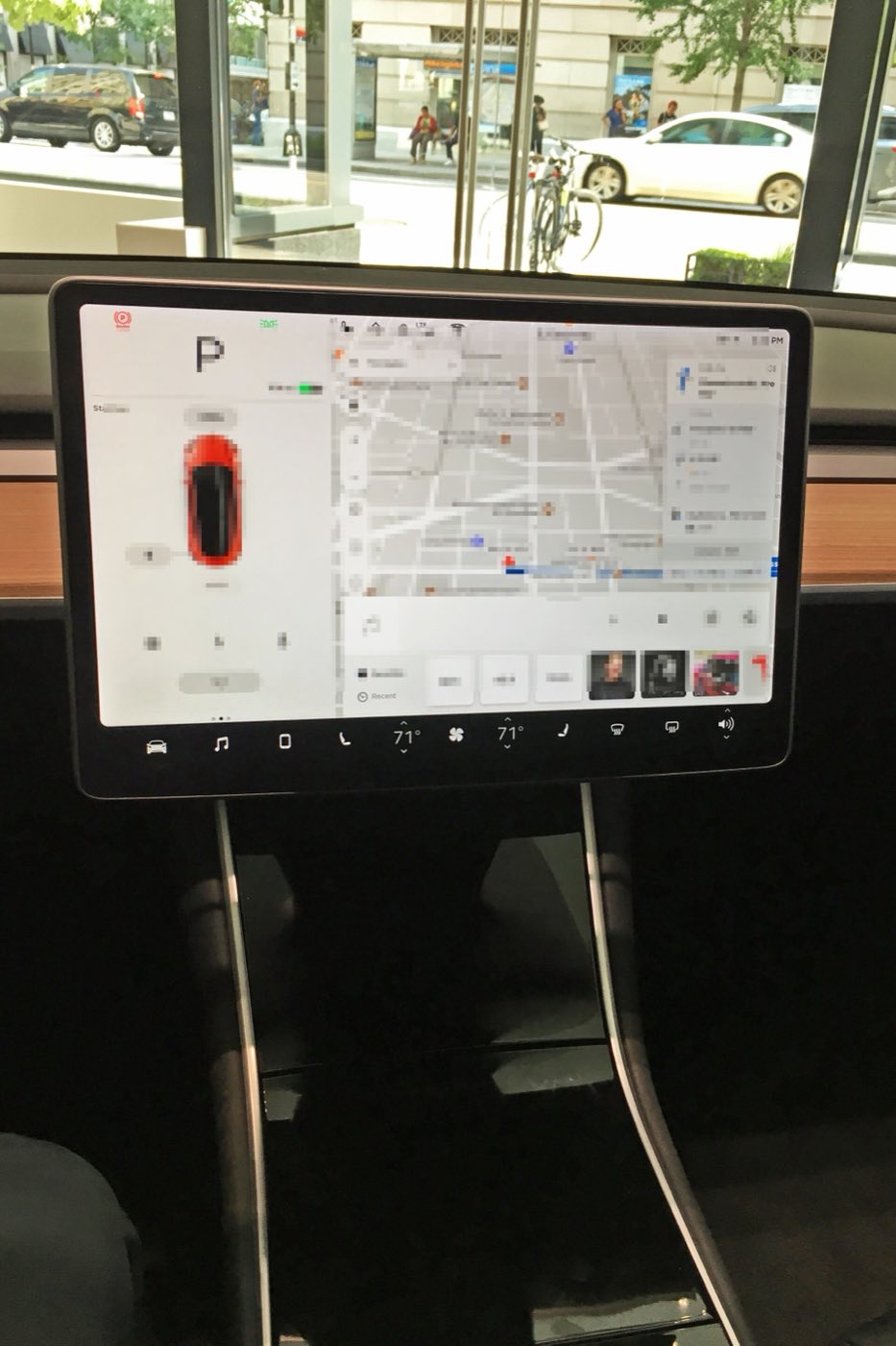 Original Model 3 touchscreen with Autopilot display
